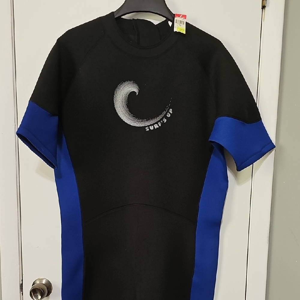 Black and Blue Short Sleeve Wetsuit